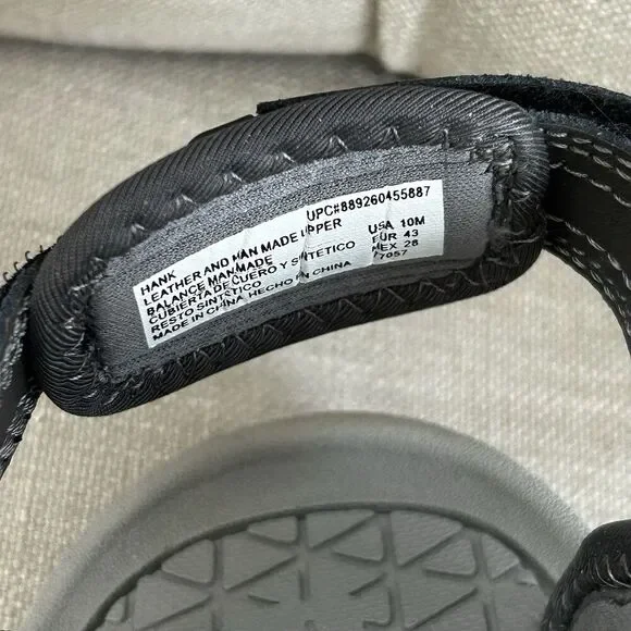 Eddie Bauer Men's Hank Sport River Sandals Size 10 Leather Grey Hike Comfort - Picture 7 of 7